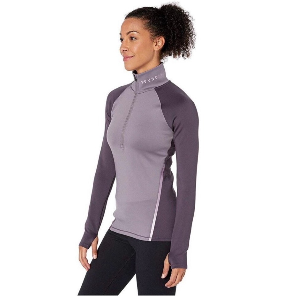 Under Armour Women’s ColdGear Half Zip Pullover, Purple, Size Large, NWT